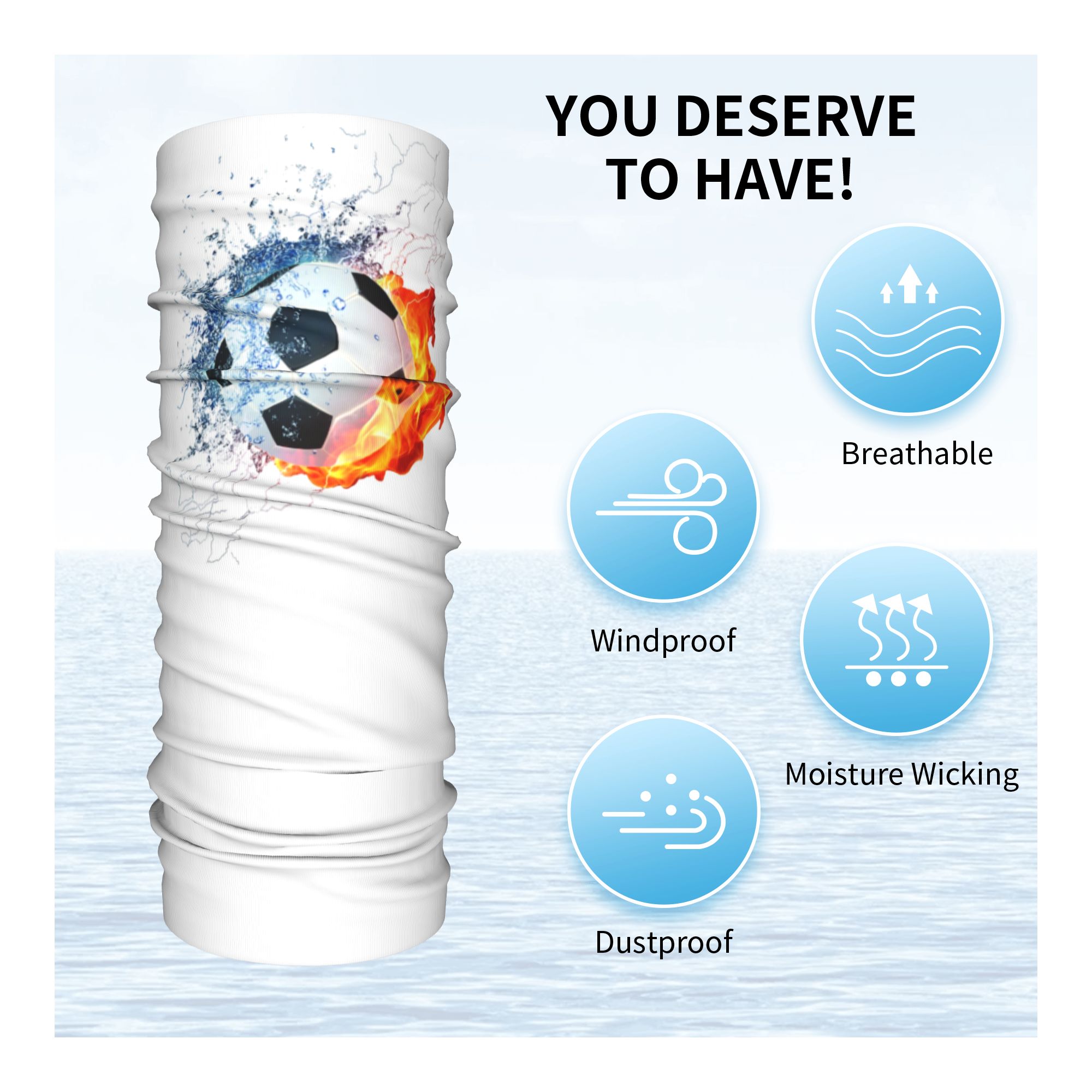 Custom Fire Football Pattern W - Neck Warmer Tube review and price