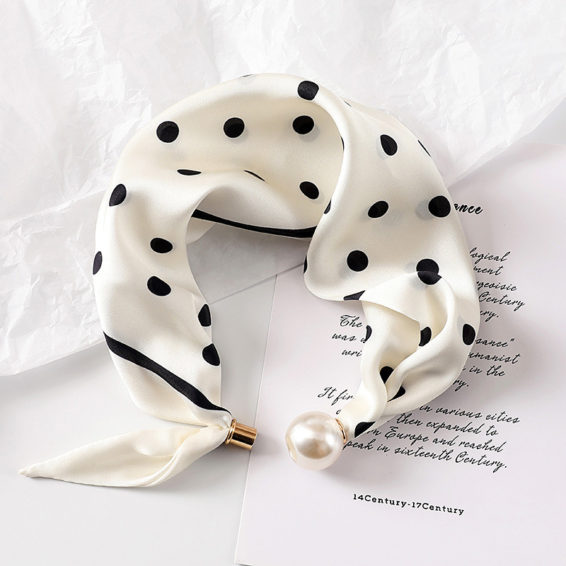 Women New Pearl Buckle Silk Sc - Silk Neck Scarf review and price