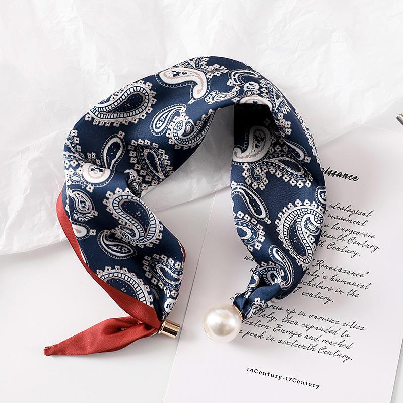 Women New Pearl Buckle Silk Sc - Silk Neck Scarf review and price