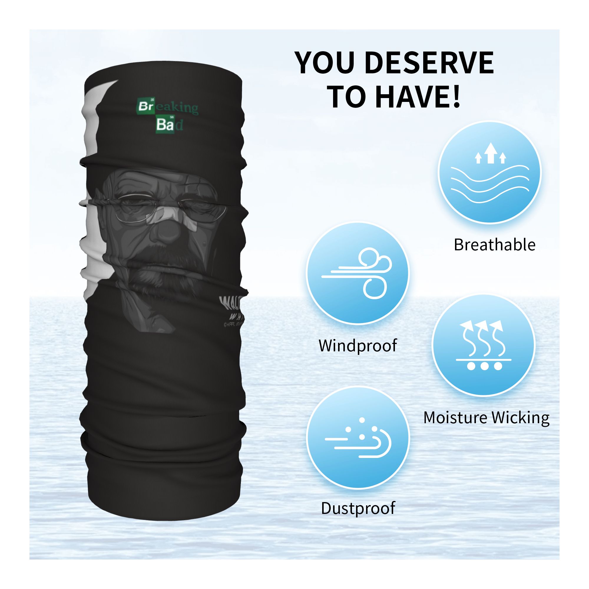 Custom Cool Breaking Bad Walte - Neck Warmer Tube review and price
