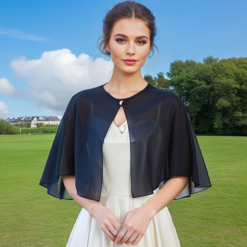 Vintage Sheer Chiffon Capelet  - Stole Wedding Shawl review and price