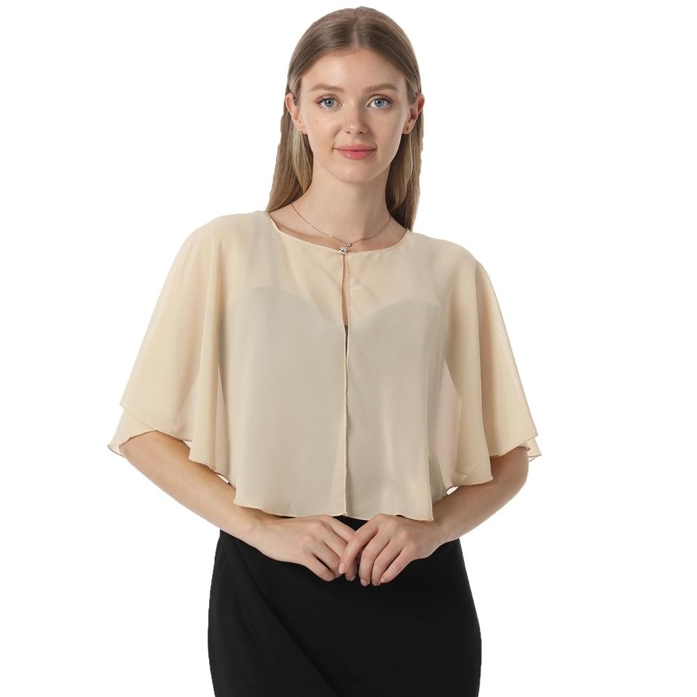 Vintage Sheer Chiffon Capelet  - Stole Wedding Shawl review and price